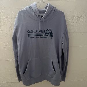 Quicksilver light blue and blue hoodie. Size Large.